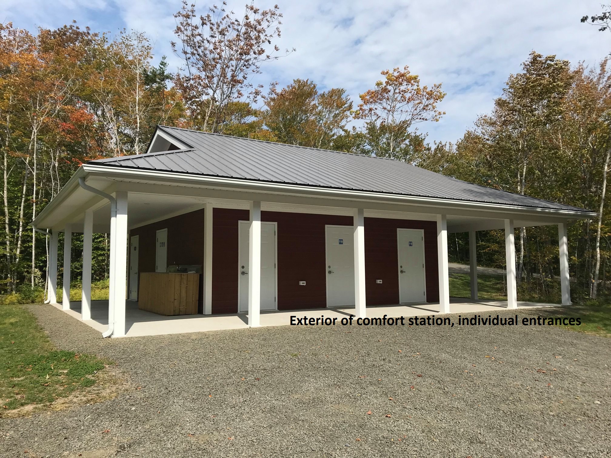 individual entrances to washrooms