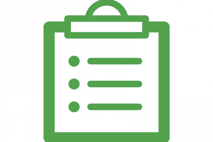 Clipboard with a list