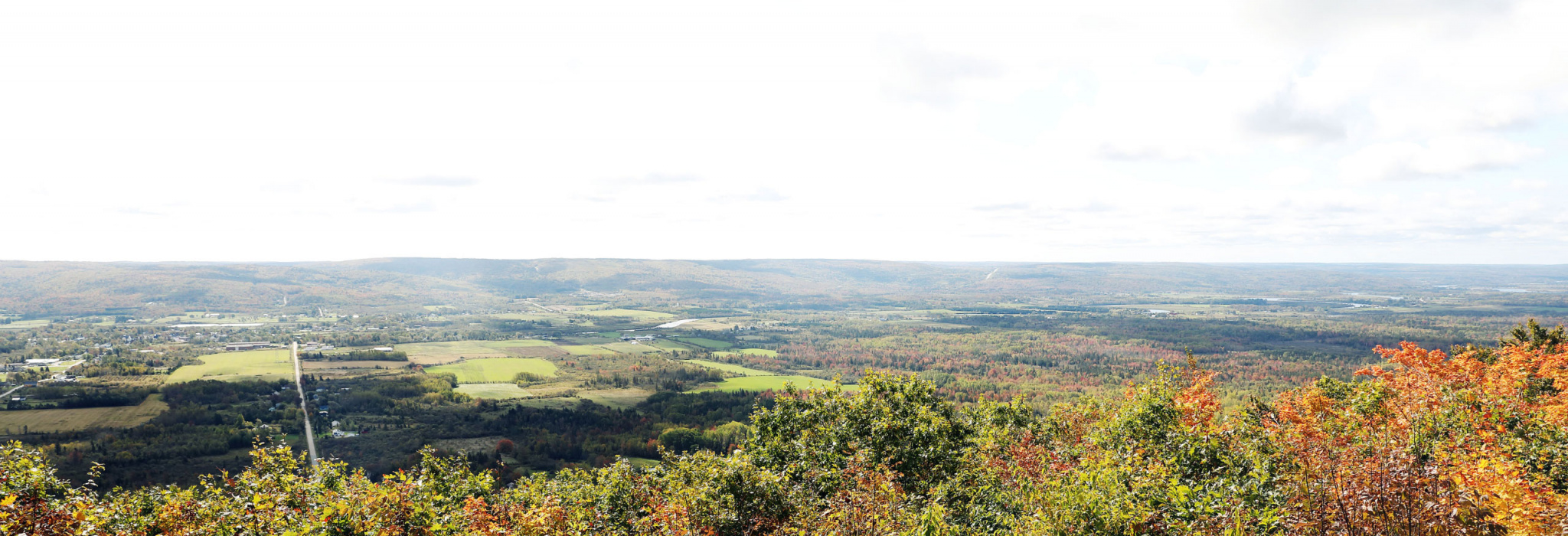 Landscape view of Nova Scotian fields.