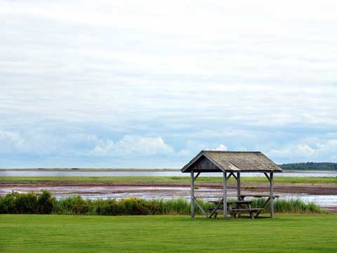 picnic area at Gulf Shore park